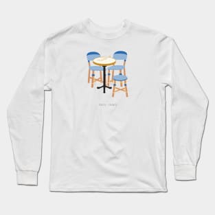 Parisian Cafe Chairs, Paris, France Long Sleeve T-Shirt